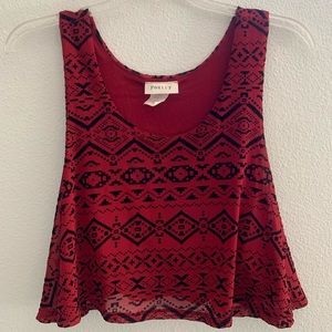 Womens red crop top